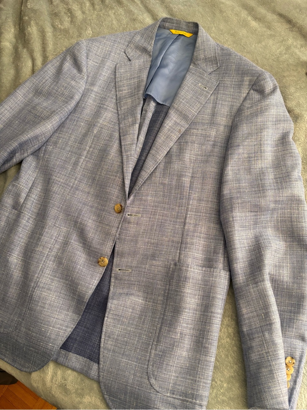 Canali Light Blue Plaid Sport Coat